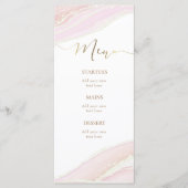 パステルピンク大理石メニュー メニュー (正面)