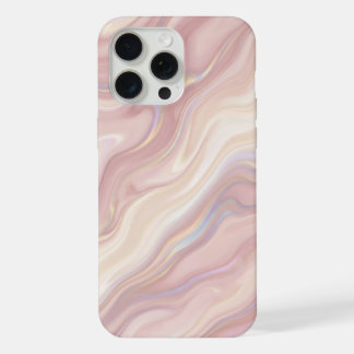 パステルピンク大理石渦巻き抽象画 iPhone 15 PRO MAXケース