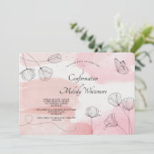 パステルピンク宗教的招待状 招待状 (スタンド正面)