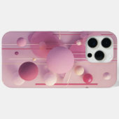 パステルピンク抽象幾何学フォンステッカー Case-Mate iPhoneケース (裏面 (横))