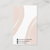 パステルピンク抽象芸術イヤリングカード 名刺 (裏面)