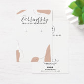 パステルピンク抽象芸術イヤリングディスプレイカード (デスク)