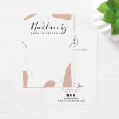 パステルピンク抽象芸術ネックレスディスプレイカード (デスク)