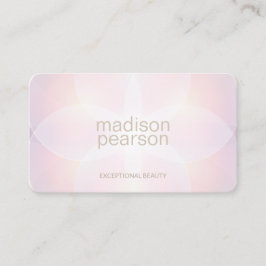 パステルピンク抽象芸術美しいスパ 名刺