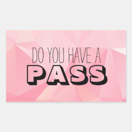 パステルピンク柄パスはありますか？ 長方形シール
