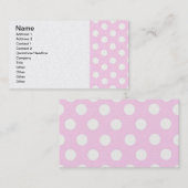 パステルピンク水玉模様 名刺 (正面/裏面)