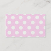 パステルピンク水玉模様 名刺 (裏面)