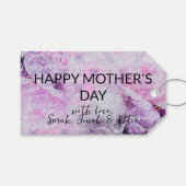 パステルピンク牡丹の花ハッピーマザーズデイ ギフトタグ (正面(横))