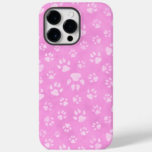 パステルピンク犬の足 Case-Mate iPhoneケース (裏面)