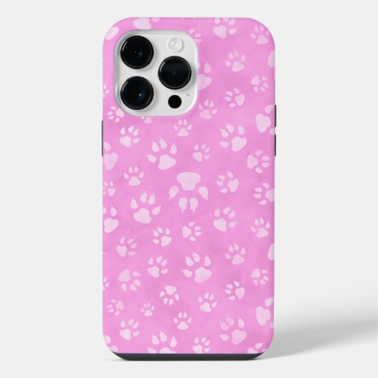 パステルピンク犬の足 iPhoneケース (裏面)