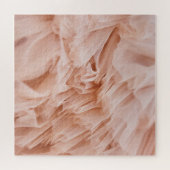 パステルピンク生地：エレガント質感。 ジグソーパズル (横)