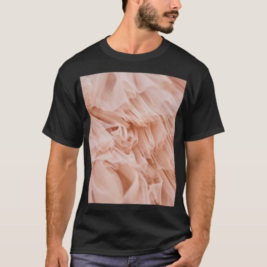 パステルピンク生地:エレガント質感。 Tシャツ (正面)