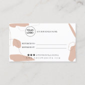 パステルピンク紹介カードデザイン 紹介カード (裏面)