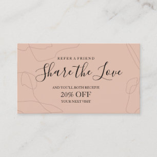 パステルピンク紹介カードデザイン 紹介カード