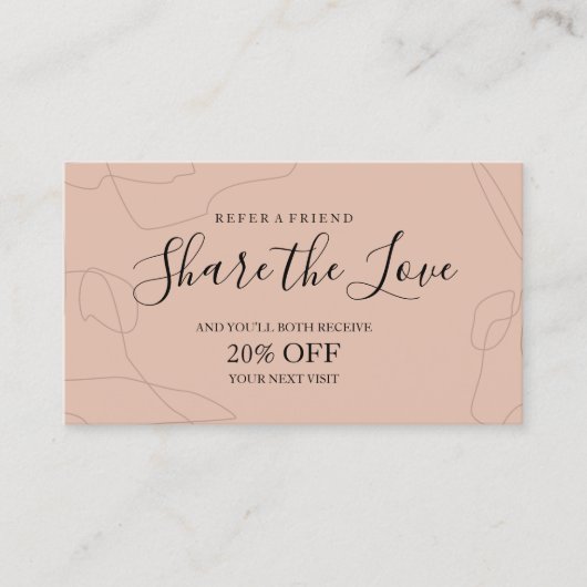 パステルピンク紹介カードデザイン 紹介カード (正面)