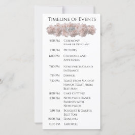 パステルピンク結婚ピーニーのリングや輪-結婚式 プログラム