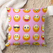 パステルピンク絵文字 クッション (ブランケット)