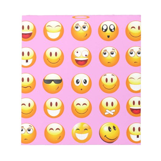 パステルピンク絵文字 ノートパッド (正面)