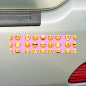 パステルピンク絵文字 バンパーステッカー (車上)