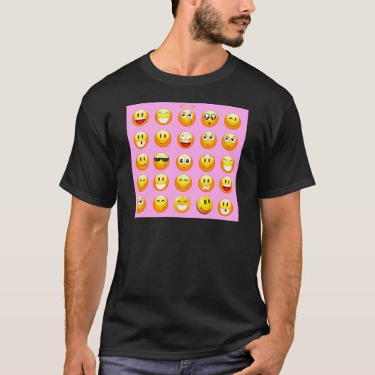 パステルピンク絵文字 Tシャツ (正面)