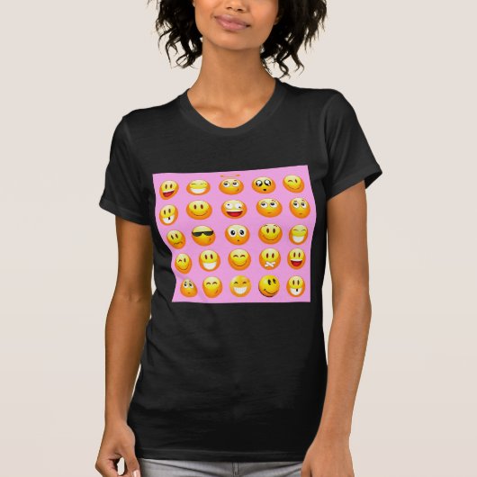 パステルピンク絵文字 Tシャツ (正面)
