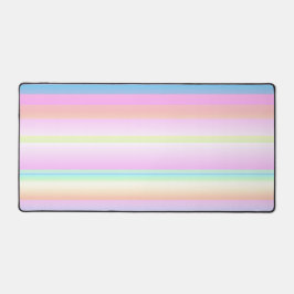 パステルピンク色かわいいストライプの色 デスクマット