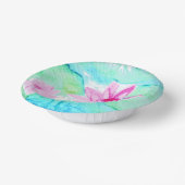 パステルピンク蓮の花の水色 ペーパーボウル (傾斜あり)