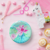 パステルピンク蓮の花の水色 ペーパーボウル (パーティー)