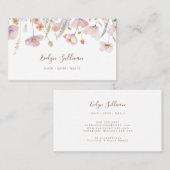 パステルピンク薄紫ワイルドフラワーズ名刺 名刺 (正面/裏面)