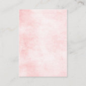 パステルピンク赤面バラフローラウェディングレセプション エンクロージャーカード (裏面)