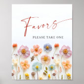 パステルピンク赤面ボヘミアンワイルドフラワーズウィブライド ポスター (正面)