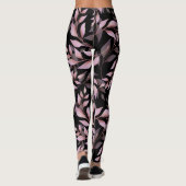 パステルピンク離れクシズオンブラック レギンス (裏面)