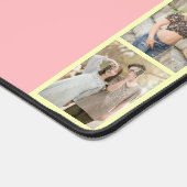 パステルピンク黄色かわいい名前フォトコラージュ デスクマット (コーナー)