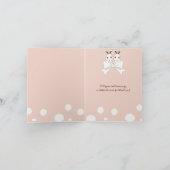 パステルピンク うさぎ双子 感謝カード (内部)