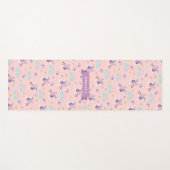 パステルピンク|かわいい虹の一角獣絵の子どもたち ヨガマット (正面(横))