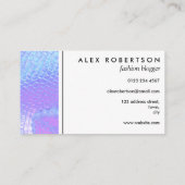 パステルピンク、アクア、薄紫マーメイドスケール生地 名刺 (裏面)