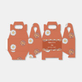 パステルピンク&オレンジデイジーフローラルパターン フェイバーボックス (折り畳みなし)