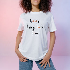 パステルピンク&オレンジデイジーフローラ Tシャツ