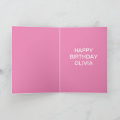 パステルピンク カスタムフォト - オーダーメイドのメッセージ カード (内部)
