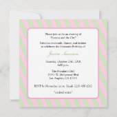 パステルピンク&グリーンガウンフォーマルSweet sixteen 招待状 (裏面)