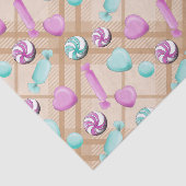 パステルピンク&グリーンクリスマスキャンディ 薄葉紙 (詳細)