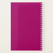 パステルピンク&グリーンフローラブーケオンマゼンタバック プランナー手帳 (裏面)