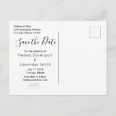 パステルピンク&グリーンフローラブーケ保存日 案内ポストカード (裏面)