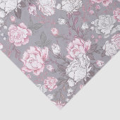パステルピンク&グレーベビーガールの花 薄葉紙 (詳細)