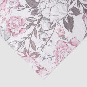 パステルピンク&グレーベビーガールの花 薄葉紙 (詳細)