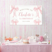 パステルピンク コケット リボン ガール 1歳 誕生日