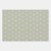 パステルピンク、スプリンググリーン、ライラックパープル プラス記号 ラッピングペーパーシート (正面)