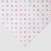 パステルピンク&タン水玉模様 薄葉紙 (詳細)