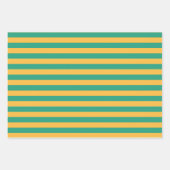 パステルピンク、バラ、玉とサングローイエローストライプズ ラッピングペーパーシート (正面2)