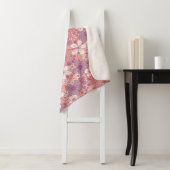 パステルピンク&パープルフローラ シェルパブランケット (インサイチュ)